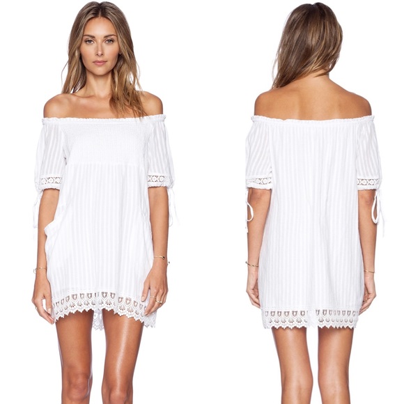 Tularosa Dresses & Skirts - Tularosa Quinn Smocked Dress In White